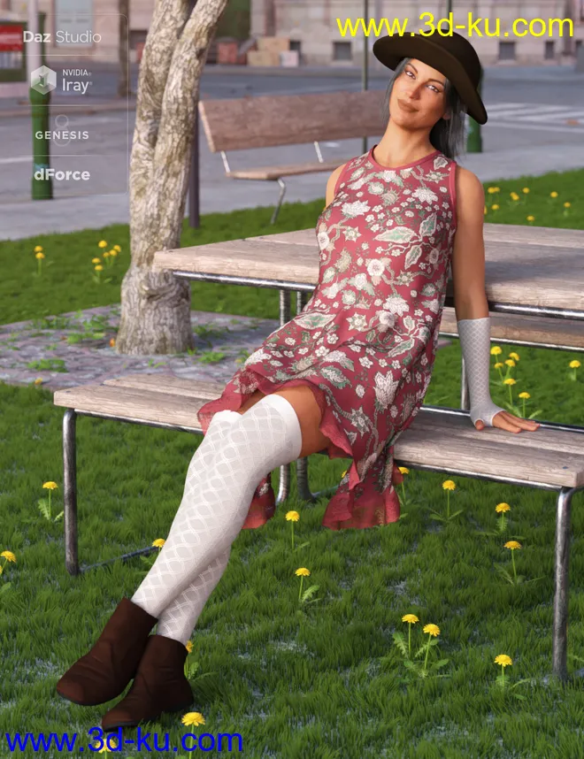 dForce Boho Days Outfit Textures Set模型的图片5
