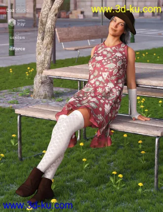 3D打印模型dForce Boho Days Outfit Textures Set的图片