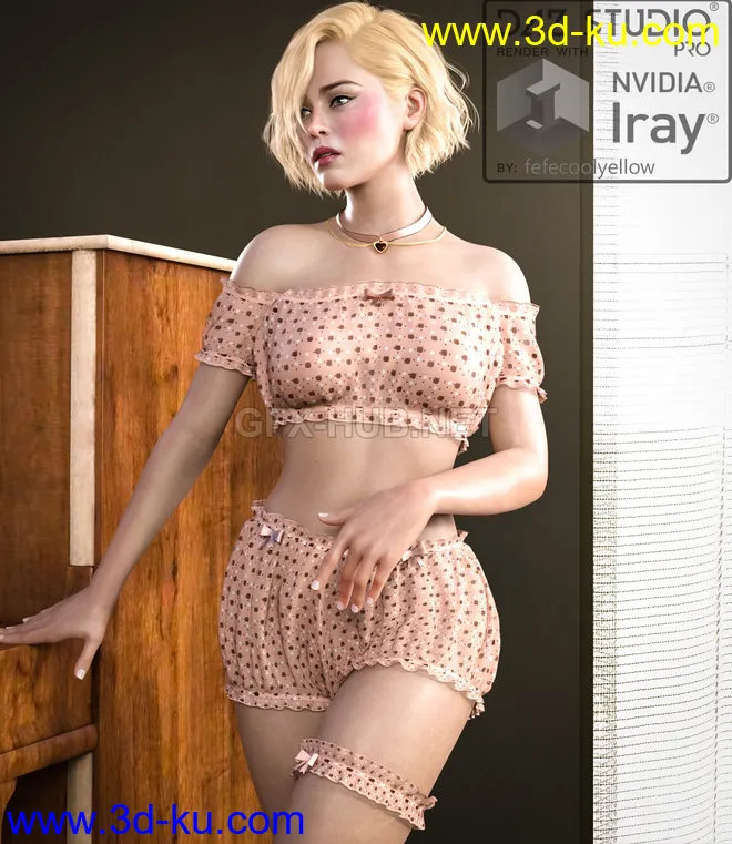 dforce bonne nuit clothing for G8F模型的图片1