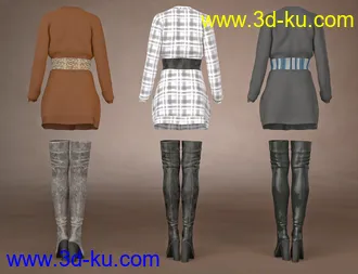 3D打印模型dForce Bustier Dress Outfit Textures的图片