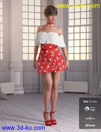 3D打印模型dForce Candy Kisses Outfit for Genesis 8 Female(s)的图片