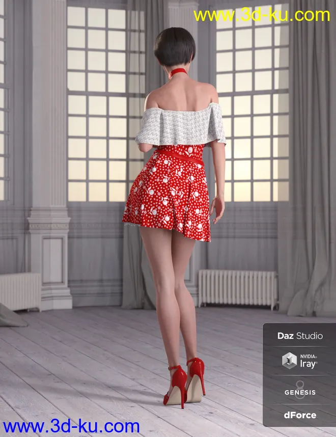 dForce Candy Kisses Outfit for Genesis 8 Female(s)模型的图片2