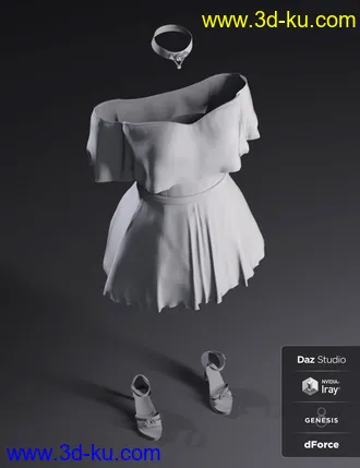 3D打印模型dForce Candy Kisses Outfit for Genesis 8 Female(s)的图片