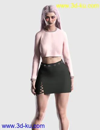 3D打印模型dForce Casual Crop Outfit for Genesis 8 Females的图片
