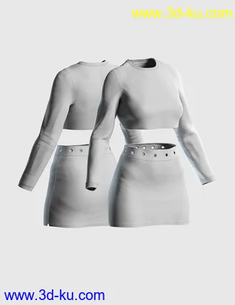 3D打印模型dForce Casual Crop Outfit for Genesis 8 Females的图片