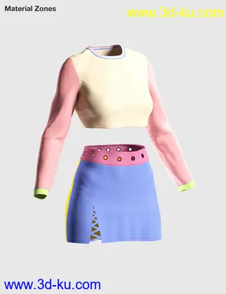 3D打印模型dForce Casual Crop Outfit for Genesis 8 Females的图片