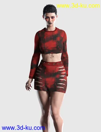3D打印模型dForce Casual Crop Outfit Textures的图片
