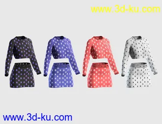 3D打印模型dForce Casual Crop Outfit Textures的图片