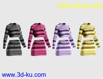3D打印模型dForce Casual Crop Outfit Textures的图片
