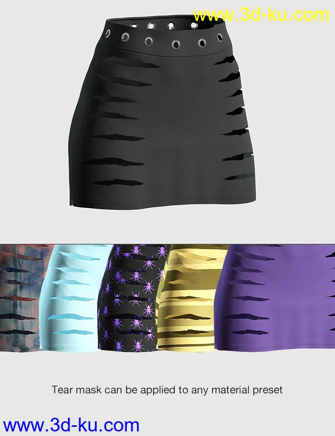 dForce Casual Crop Outfit Textures模型的图片5