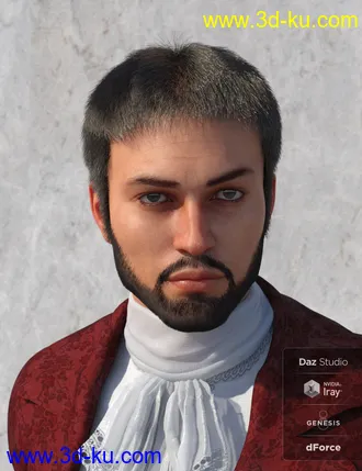 3D打印模型dForce Casual Hair and Beard for Genesis 8 Male(s)的图片