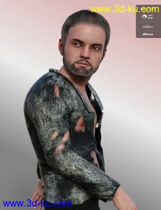 3D打印模型dForce Casual Hair and Beard for Genesis 8 Male(s)的图片