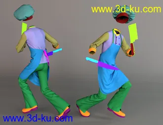 3D打印模型dForce Chef Outfit and Hair for Genesis 8 Male(s)的图片