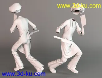 3D打印模型dForce Chef Outfit and Hair for Genesis 8 Male(s)的图片