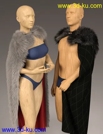 3D打印模型dForce Classic Fur Cape for Genesis 8的图片