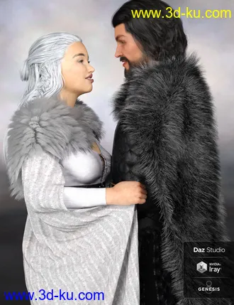 3D打印模型dForce Classic Fur Cape for Genesis 8的图片
