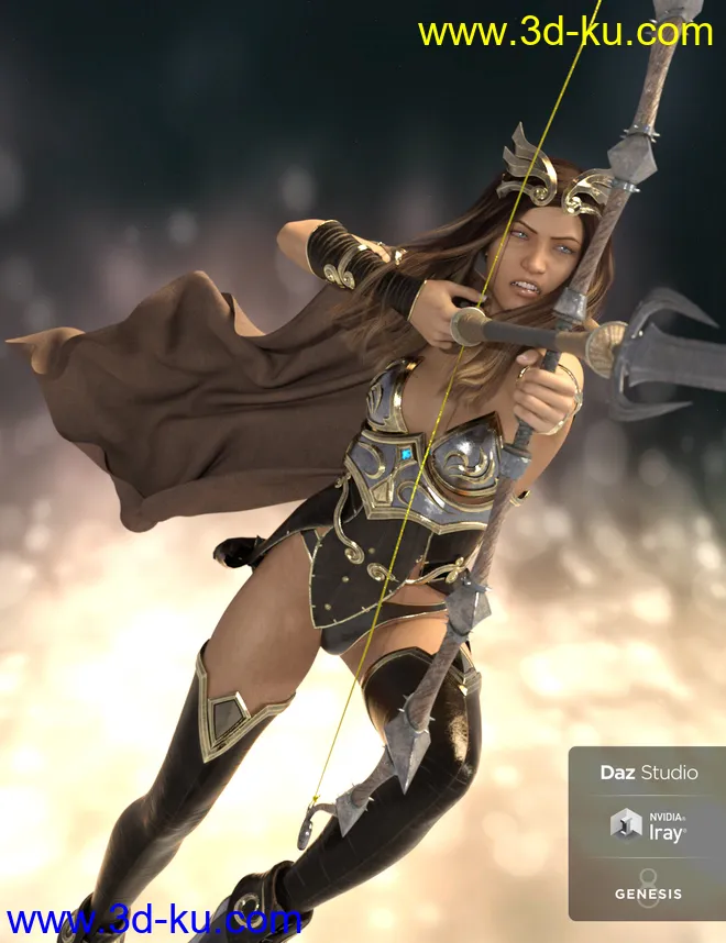 dForce Classic Fur Cape for Genesis 8模型的图片3