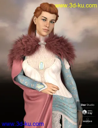 3D打印模型dForce Classic Fur Cape for Genesis 8的图片