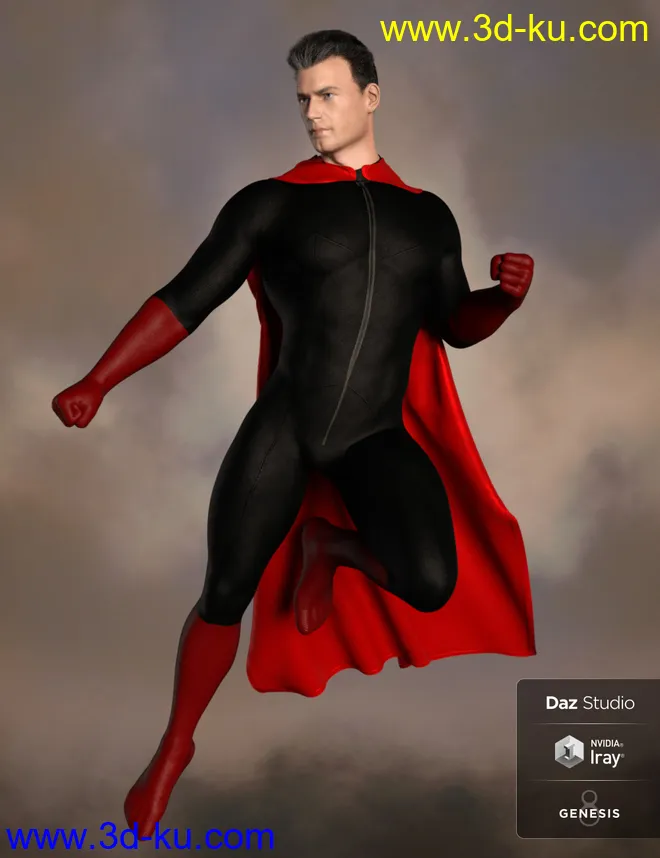 dForce Classic Fur Cape for Genesis 8模型的图片8
