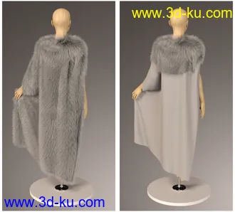 3D打印模型dForce Classic Fur Cape for Genesis 8的图片