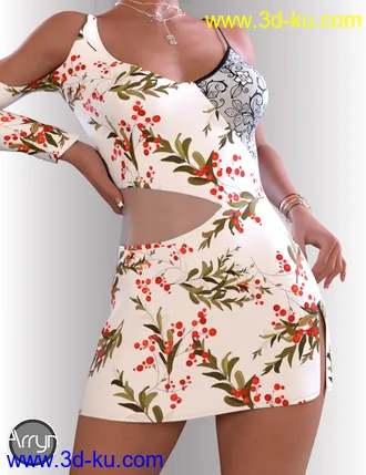 3D打印模型dForce Claudy Candy Dress for Genesis 8 Female(s)的图片