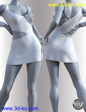 3D打印模型dForce Claudy Candy Dress for Genesis 8 Female(s)的图片
