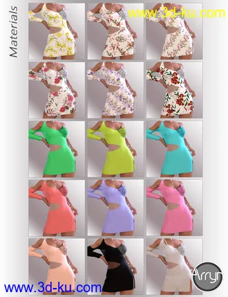 3D打印模型dForce Claudy Candy Dress for Genesis 8 Female(s)的图片