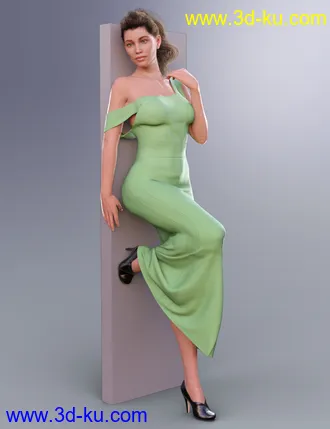 3D打印模型dForce COG Evening Dress for Genesis 8 Female(s)的图片