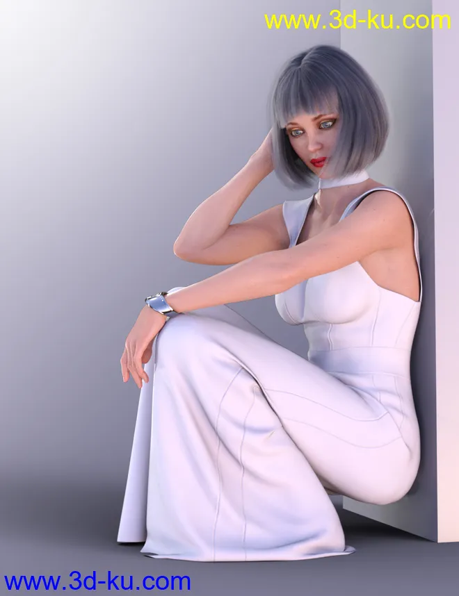dForce COG Evening Dress for Genesis 8 Female(s)模型的图片4