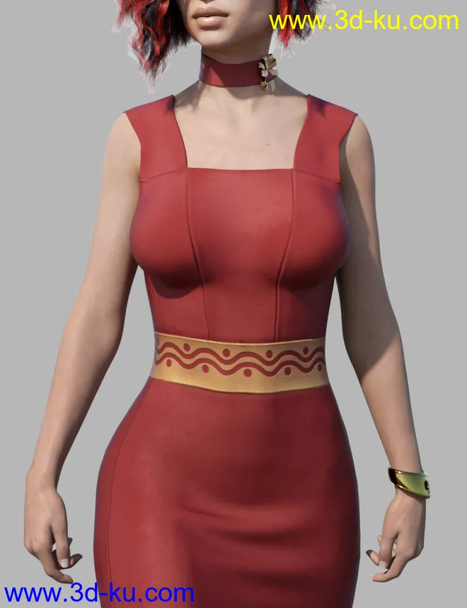 dForce COG Evening Dress for Genesis 8 Female(s)模型的图片5