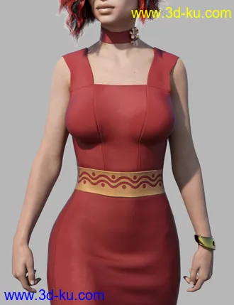3D打印模型dForce COG Evening Dress for Genesis 8 Female(s)的图片