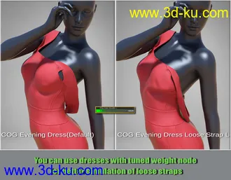 3D打印模型dForce COG Evening Dress for Genesis 8 Female(s)的图片