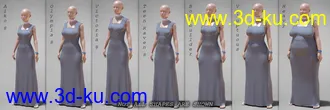 3D打印模型dForce COG Evening Dress for Genesis 8 Female(s)的图片