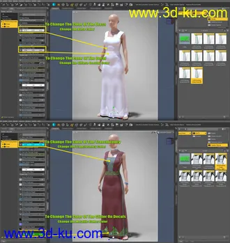 3D打印模型dForce COG Evening Dress for Genesis 8 Female(s)的图片