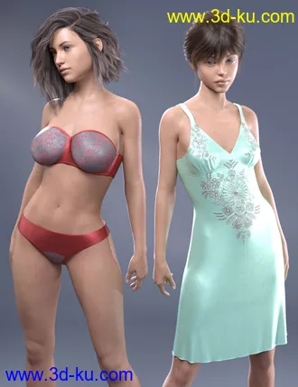 3D打印模型dForce COG Gown for Genesis 8 Females的图片