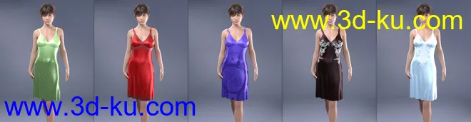 dForce COG Gown for Genesis 8 Females模型的图片3