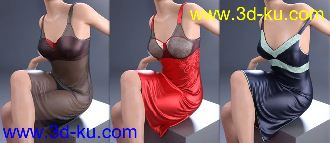 dForce COG Gown for Genesis 8 Females模型的图片5