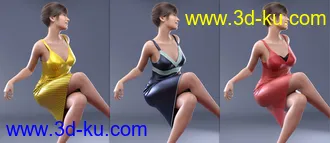 3D打印模型dForce COG Gown for Genesis 8 Females的图片