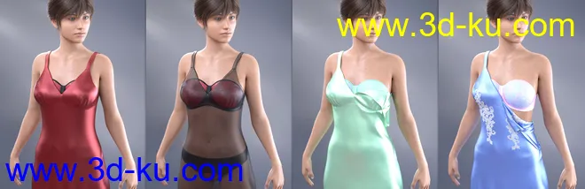 dForce COG Gown for Genesis 8 Females模型的图片7