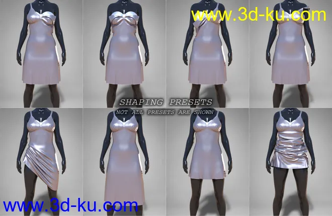 dForce COG Gown for Genesis 8 Females模型的图片8