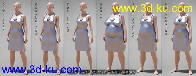 dForce COG Gown for Genesis 8 Females模型的图片10