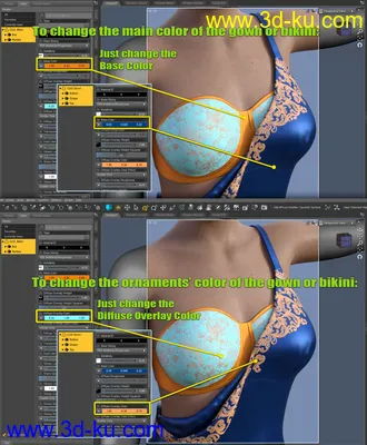 3D打印模型dForce COG Gown for Genesis 8 Females的图片
