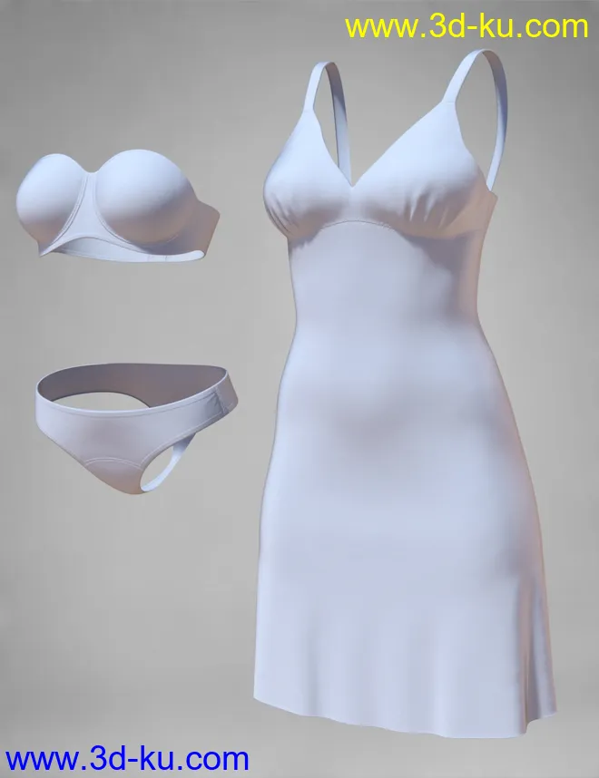 dForce COG Gown for Genesis 8 Females模型的图片14