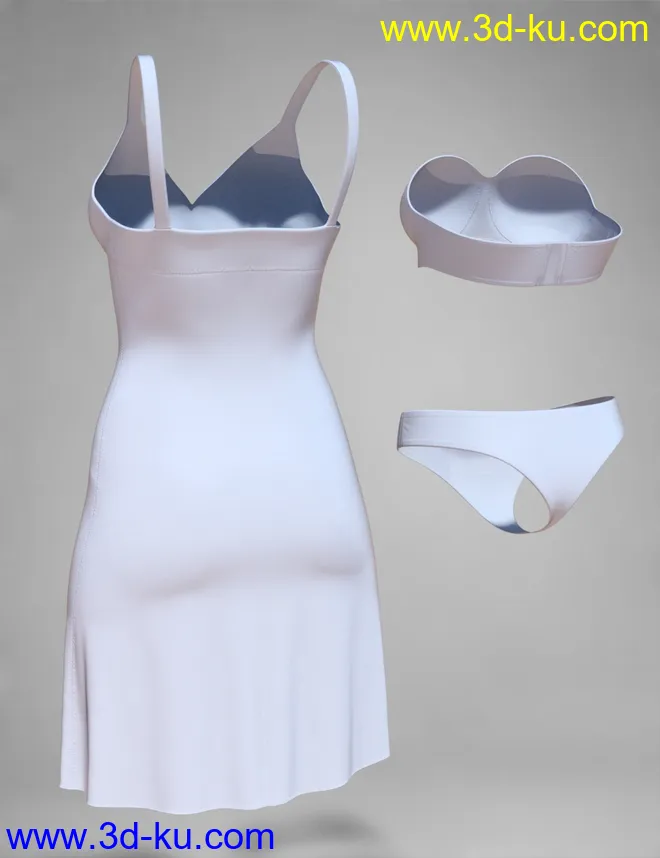 dForce COG Gown for Genesis 8 Females模型的图片15