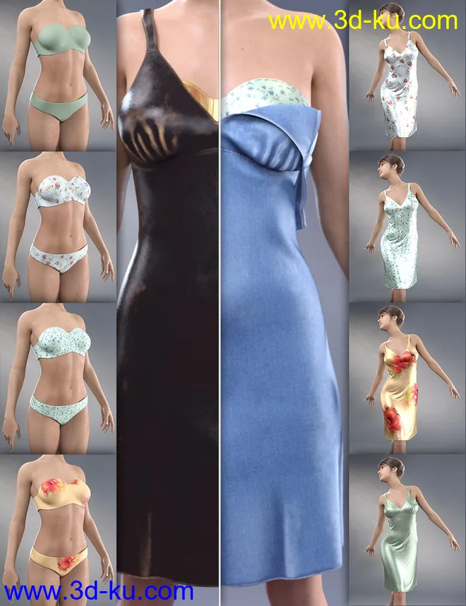 dForce COG Gown Texture Pack模型的图片1