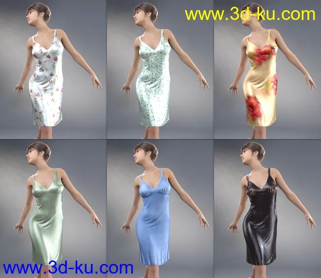 dForce COG Gown Texture Pack模型的图片2