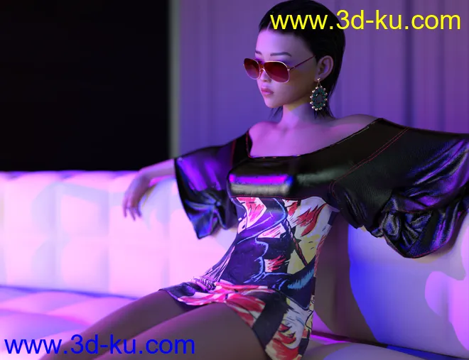 dForce Comics Cutie Dress for Genesis 8 Females模型的图片4