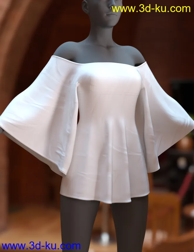 dForce Comics Cutie Dress for Genesis 8 Females模型的图片7