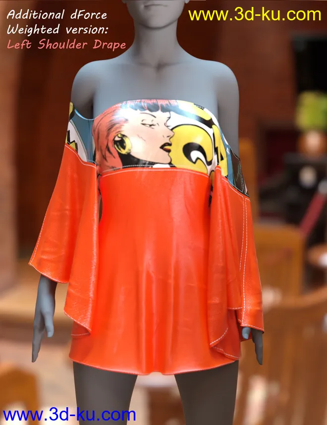 dForce Comics Cutie Dress for Genesis 8 Females模型的图片9