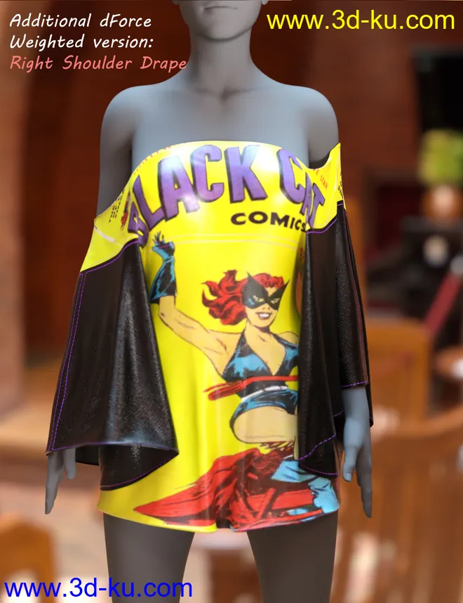 dForce Comics Cutie Dress for Genesis 8 Females模型的图片10